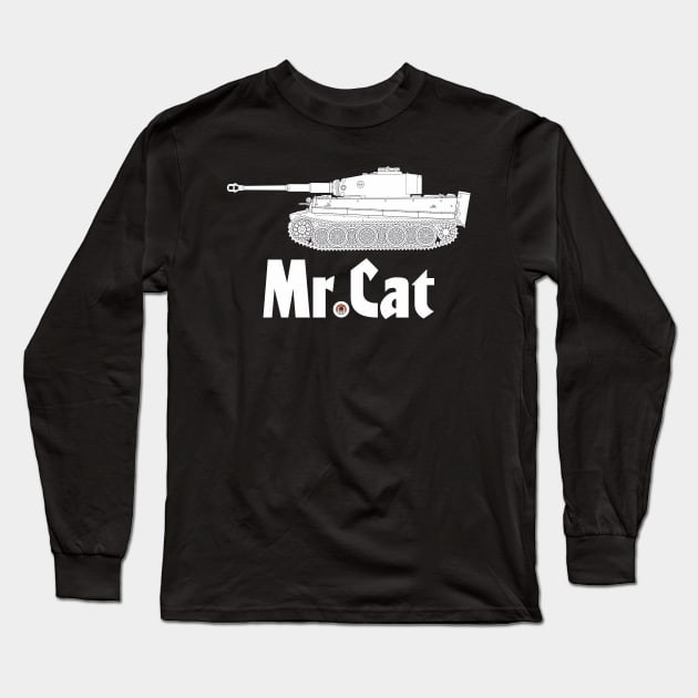 Mr. Cat Panzer 6 Tiger Long Sleeve T-Shirt by FAawRay